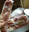 実験のお肉は８０ｇの牛肉を使用しました。